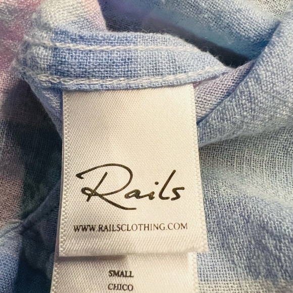 RAILS WOMENS PLAID LING SLEEVE CHARLI SHIRT SIZE SMALL - Picture 9 of 12